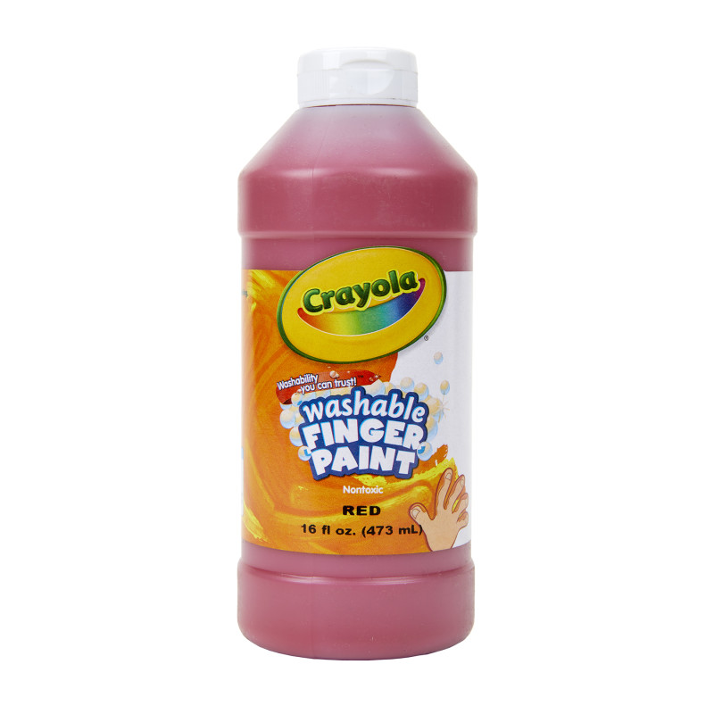 Washable Finger Paint, Red, 16 oz
