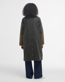 Marion Waxed Car Coat Archive Olive/Ancient Tartan