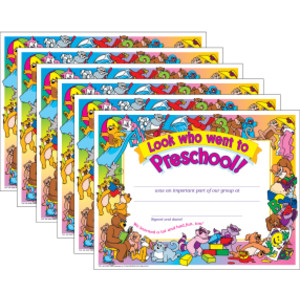 Look who went to Preschool! Certificate, 30 Per Pack, 6 Packs
