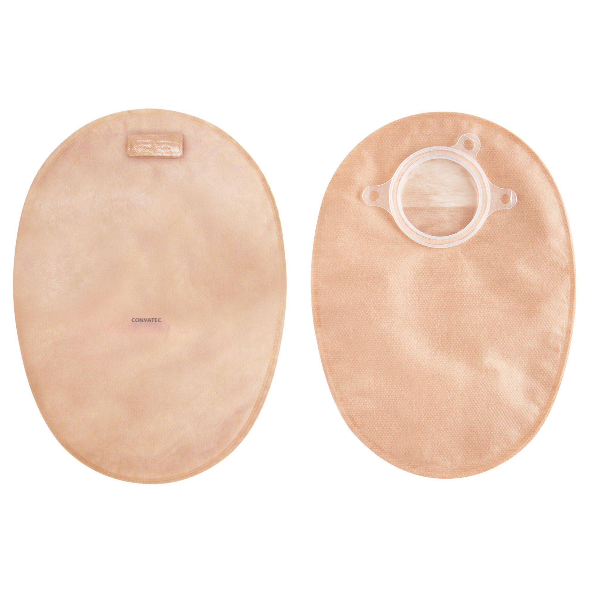 The Natura® + Two-Piece Closed End Beige Filtered Ostomy Pouch, 1½ Inch Flange