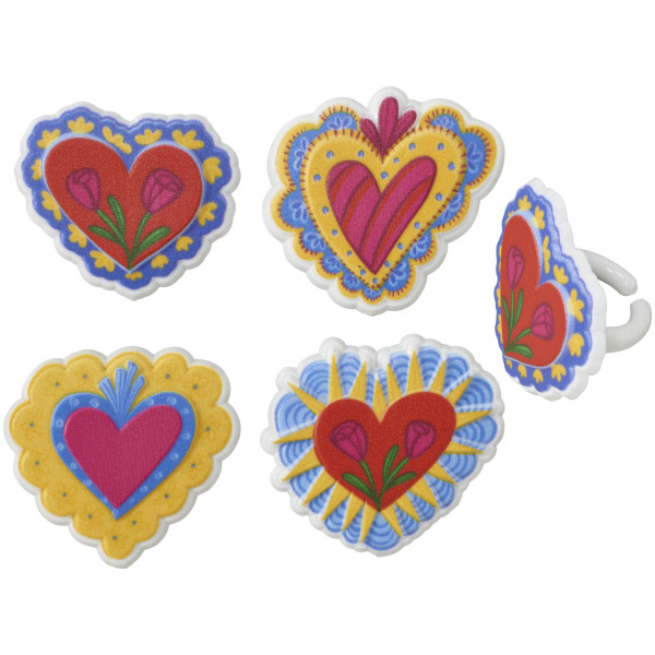 Milagros Hearts Cupcake Rings