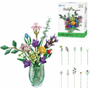 BK05 Tulip Bouquet Floral Collection Building Block Set