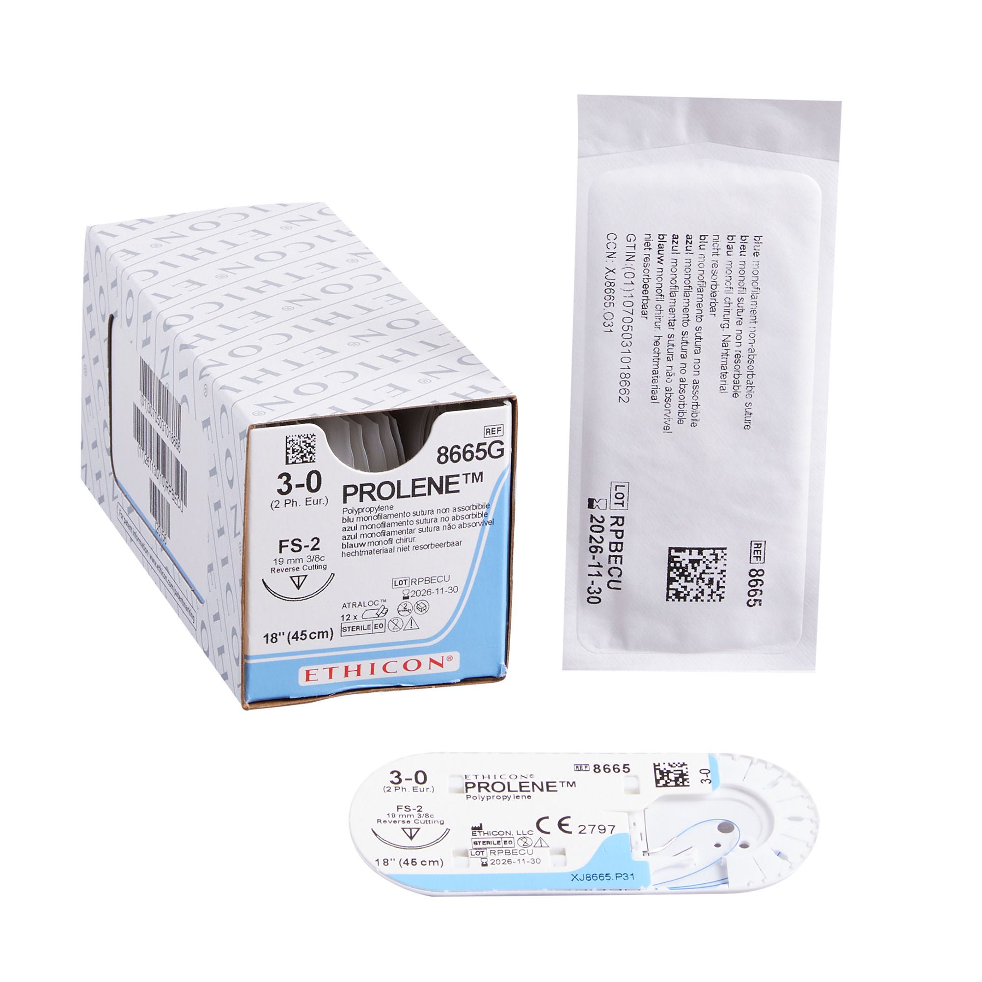 Prolene™ Suture with Needle, Size 3-0
