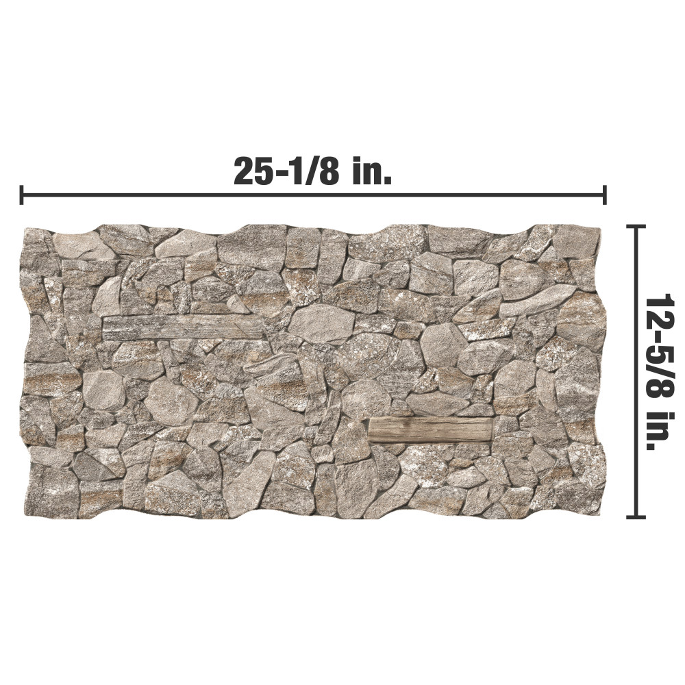 Caldera Castle Canto 12-5/8 in. x 25-1/8 in. Porcelain Floor and Wall Tile