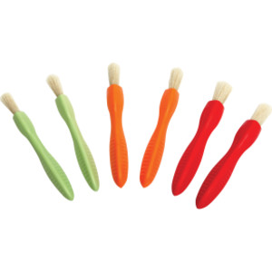 Triangle Grip Paint Brushes - 3 Sizes - Set of 6