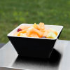 Medium square melamine cubic display bowl in black