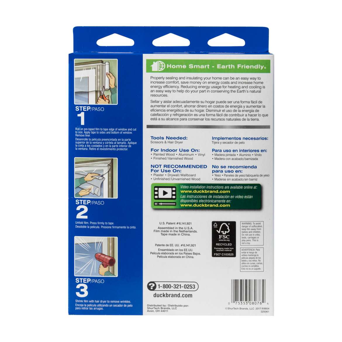 RollOn Window Insulation Kit 62in x 200in 5pk Duck Brand