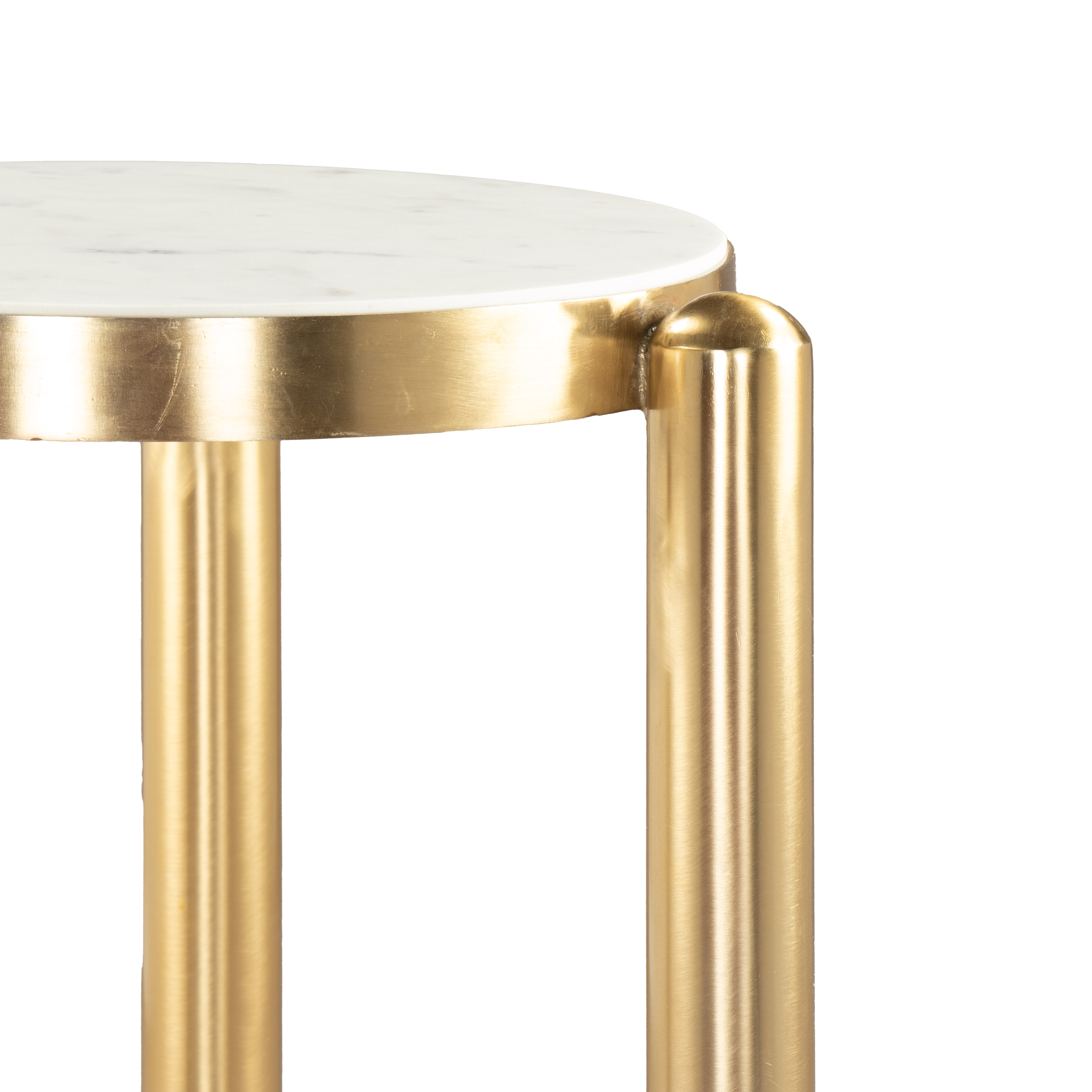 Noan Side Table White & Gold product image