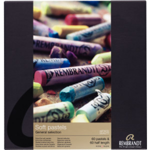 Soft Pastel Cardboard Box Set, General Selection, 60 Half Sticks & 60 Full Sticks