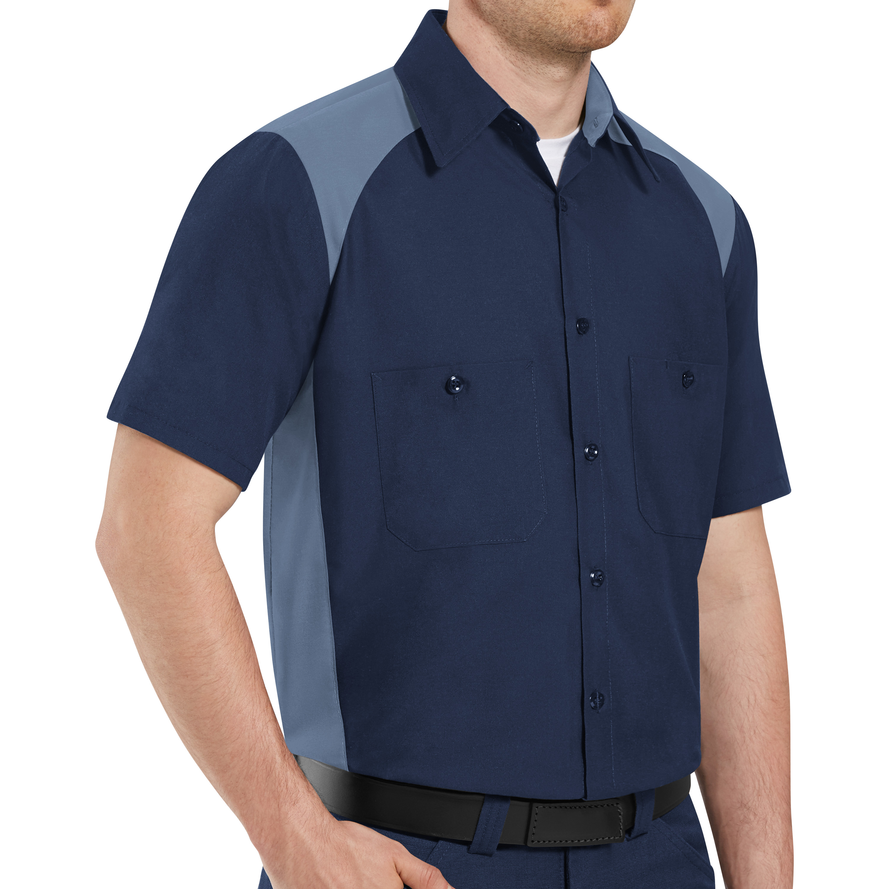 Red Kap Men's Short Sleeve Motorsports Shirt - Picture 11 of 16