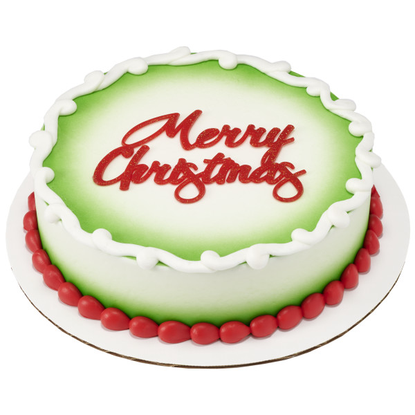 Merry Christmas Script Glitter Layon
