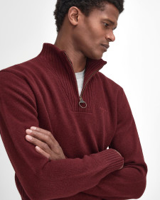 Essential Half-Zip Jumper Ruby