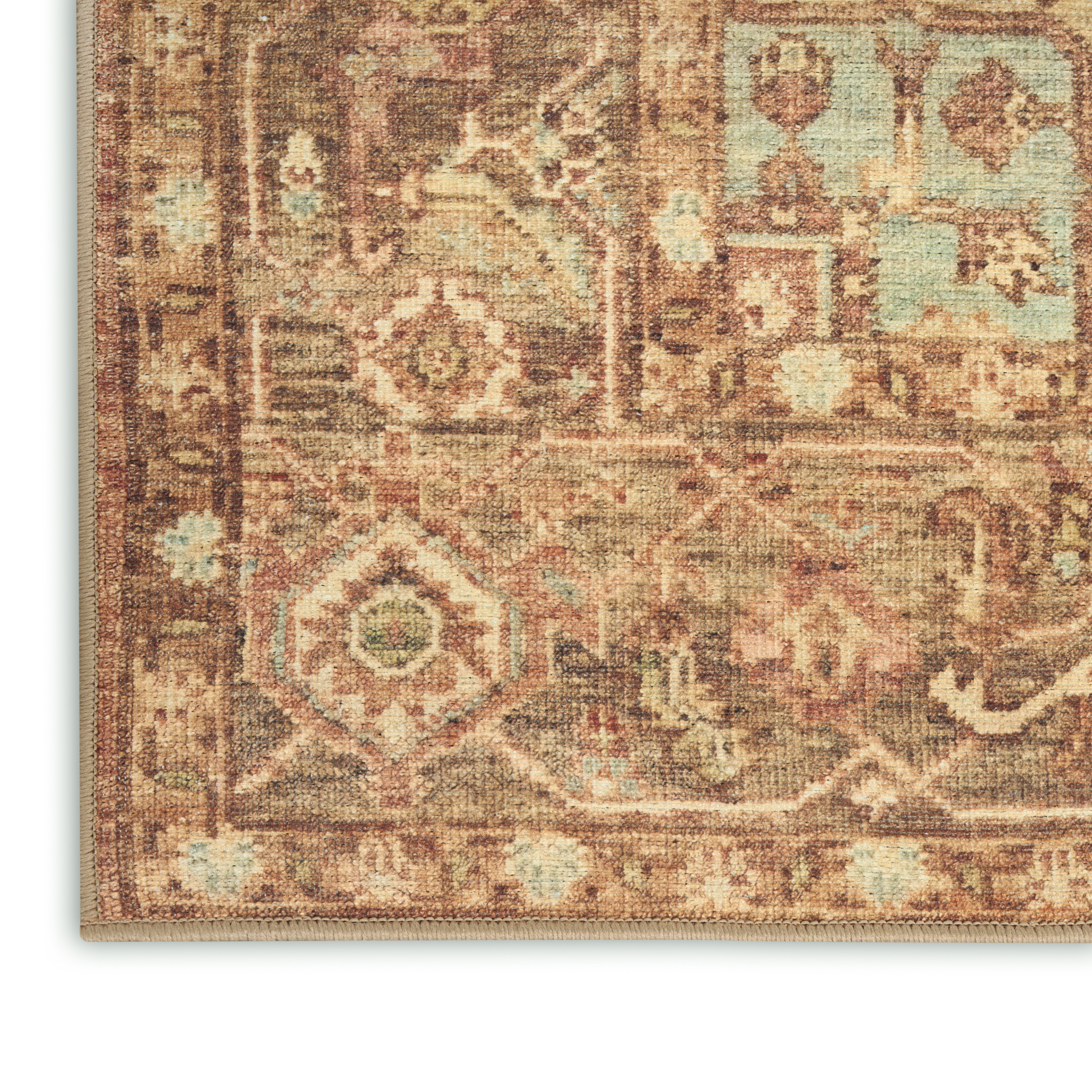 Nourison Vintage Washables 2' x 6' Gold Vintage Indoor Rug