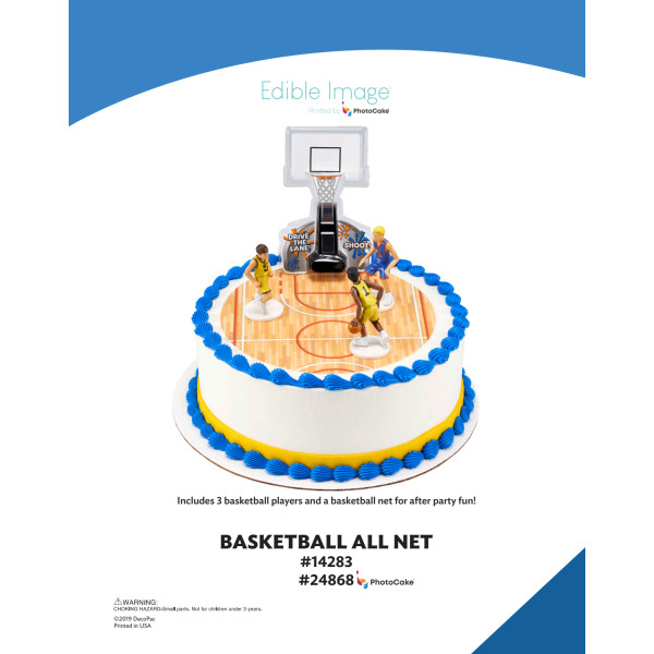 Basketball All Net The Magic of Cakes® PhotoCake® Enhanced Round Background Page