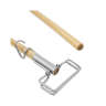 Boardwalk, Spring Grip Metal Head Wooden Mop Handle, 60", Natural