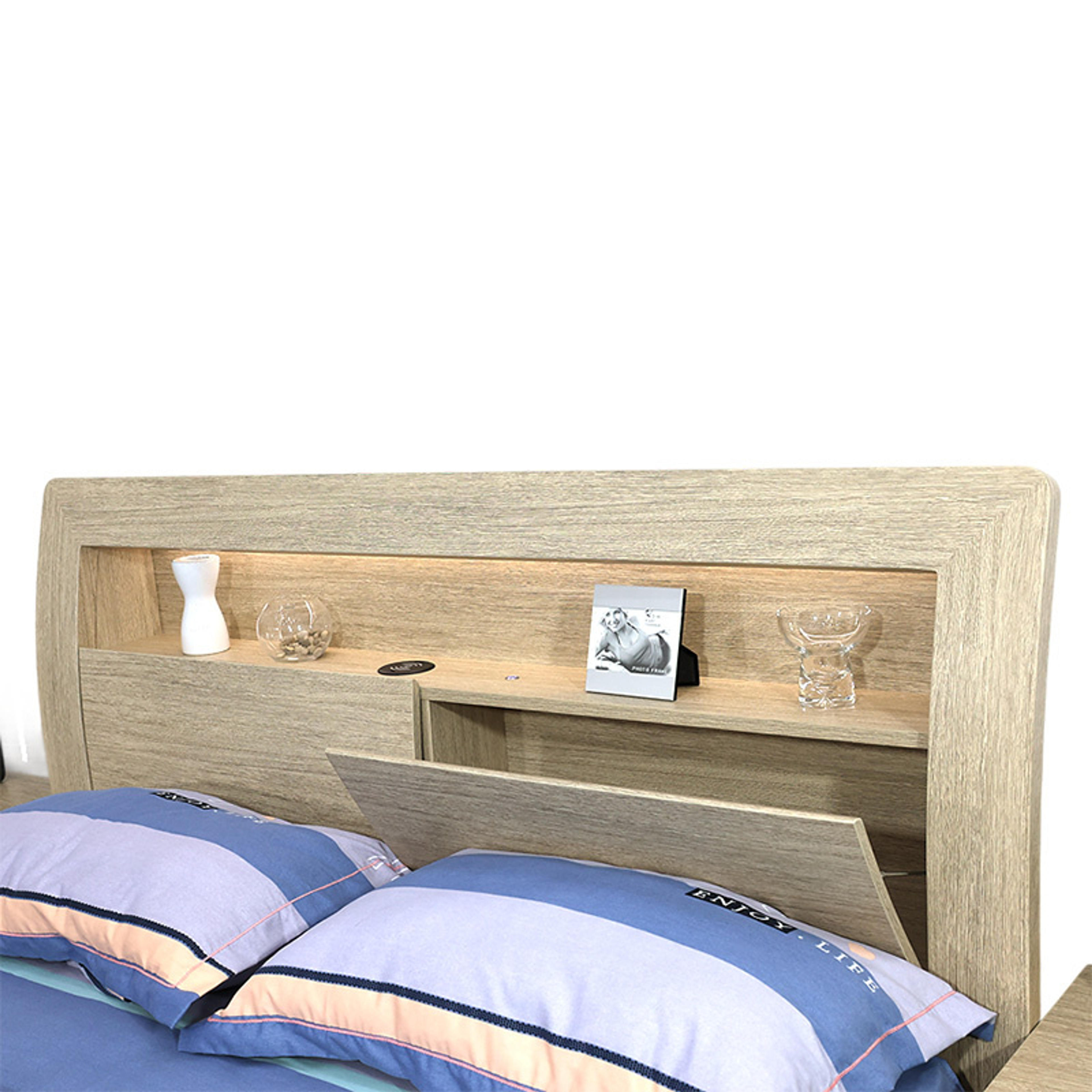 Detail image of the  Skyline Bed Frame, Gas Lift & End Drawer Base, Sand from Forty Winks