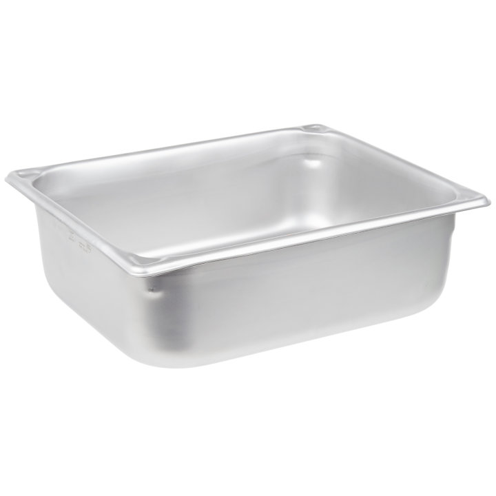 Half-size 4-inch-deep Super Pan® heavy-duty stainless steel steam table pan