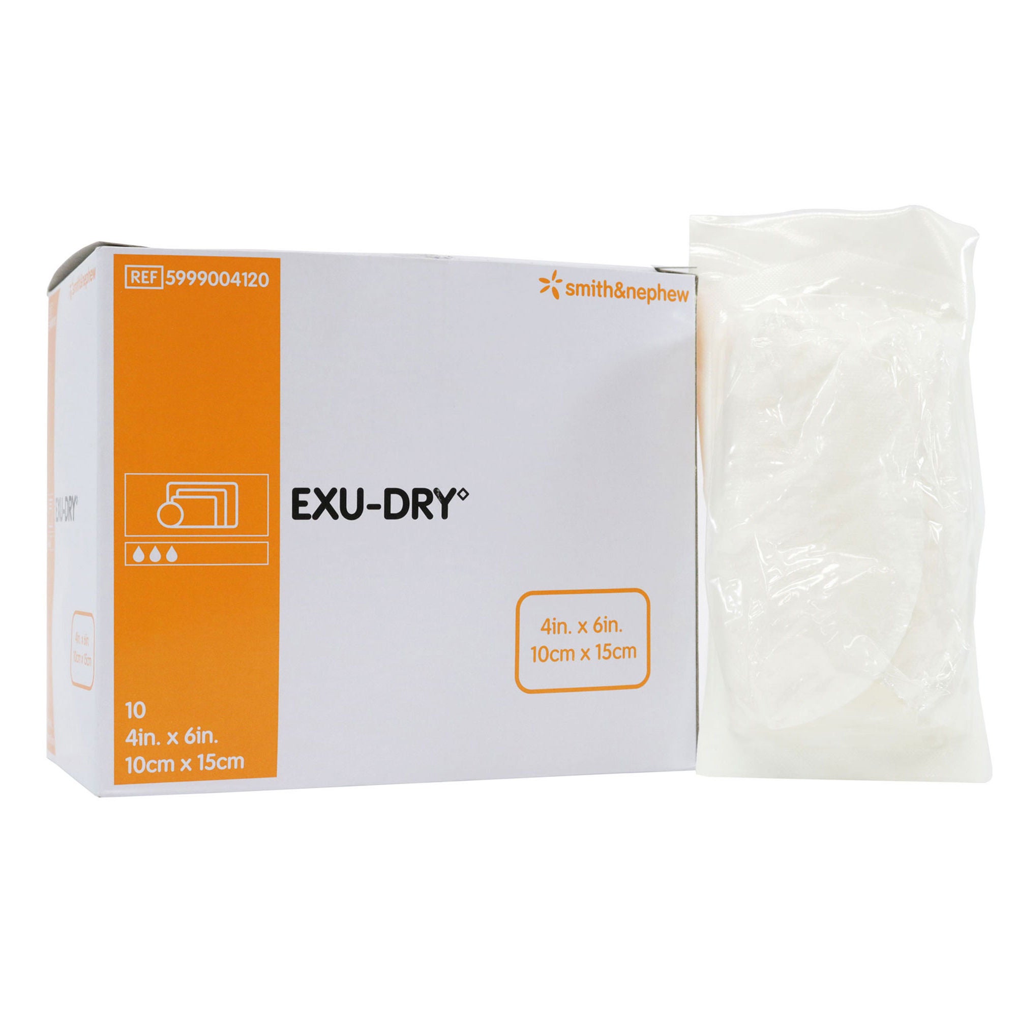 Smith & Nephew Exu-Dry Anti-Shear Super Absorbent Dressing, 4 x 6 inch