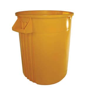 Impact, Gator® Plus, 44 gal, Plastic, Yellow, Round, Receptacle
