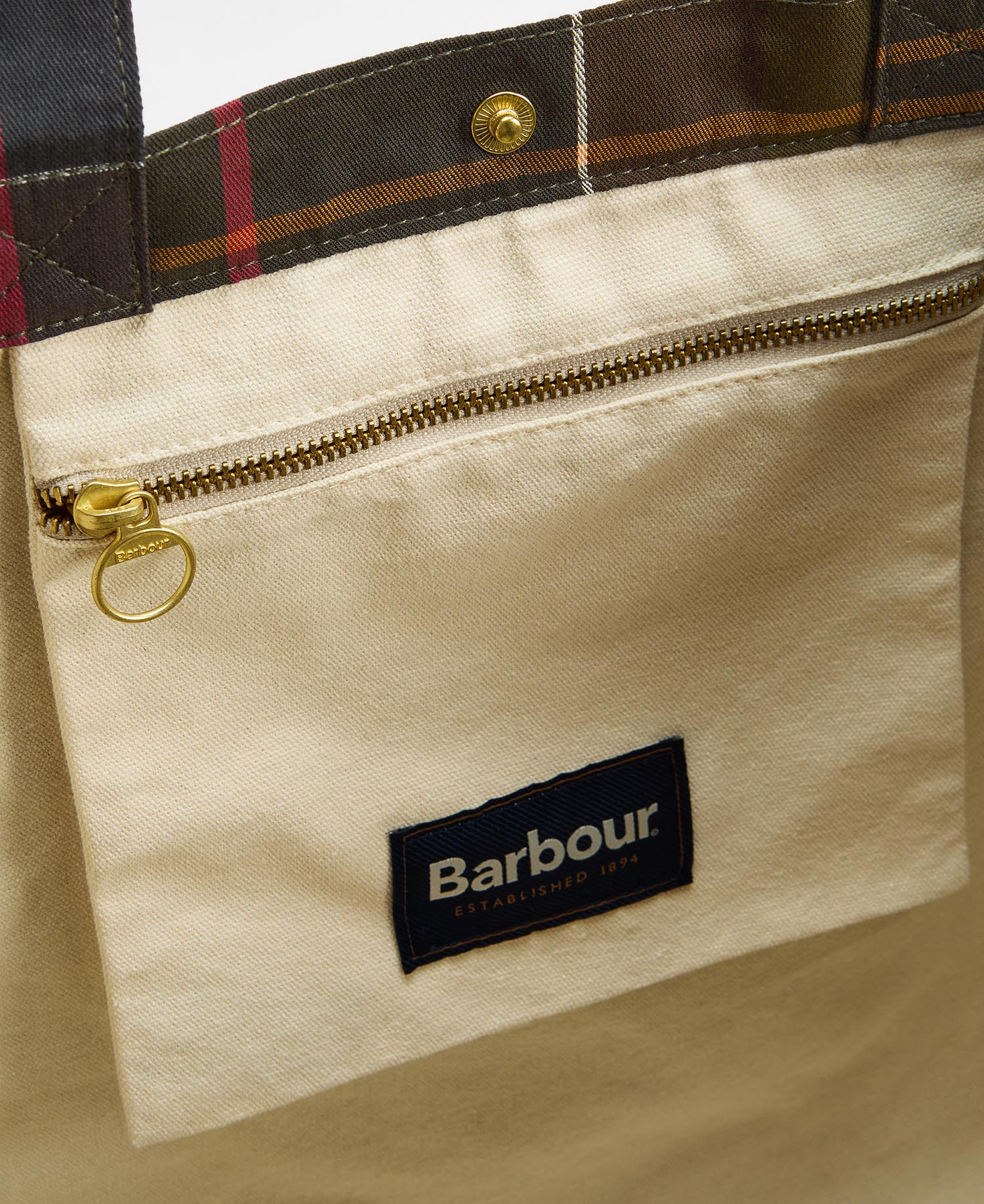 Borsa tote Telfield in tartan image number 6
