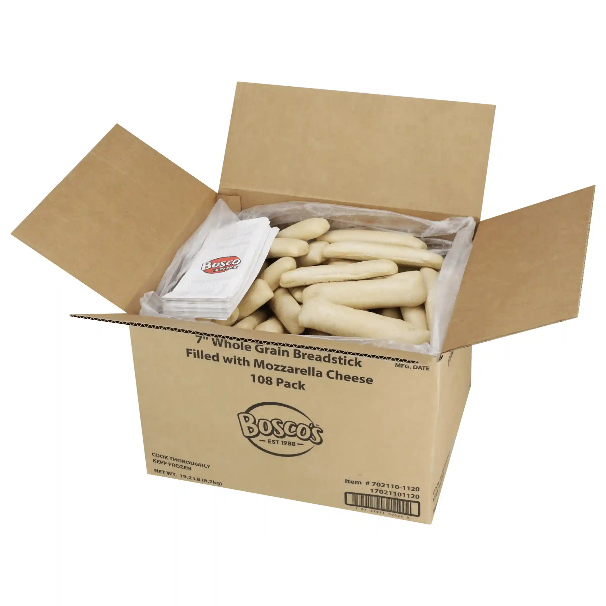 Bosco® Low Moisture Part-Skim Cheese Stuffed Breadsticks, 2.99 oz. with Bags_image_4