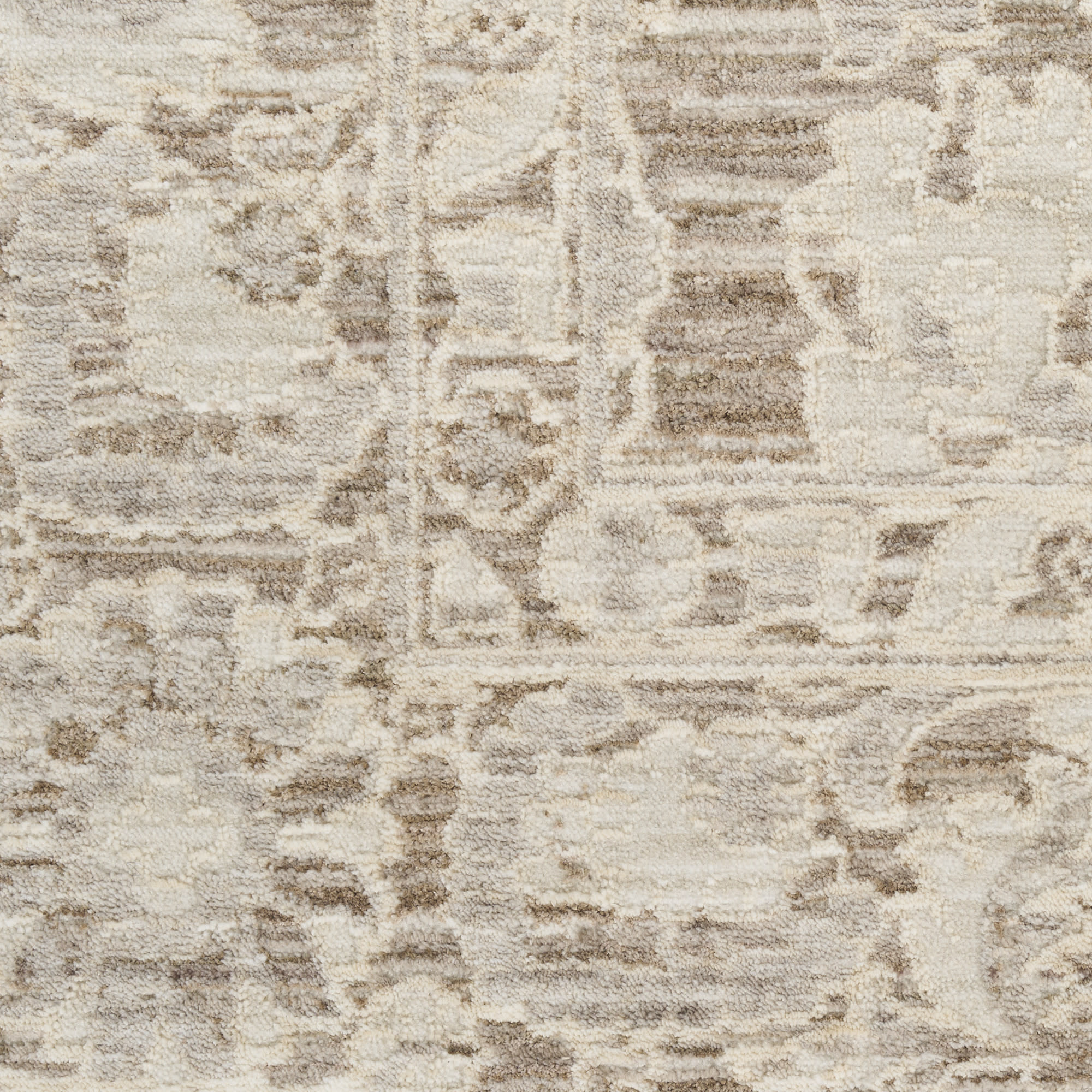 Nourison Shadows 7'10" x 9'10" Ivory Mocha Vintage Indoor Rug
