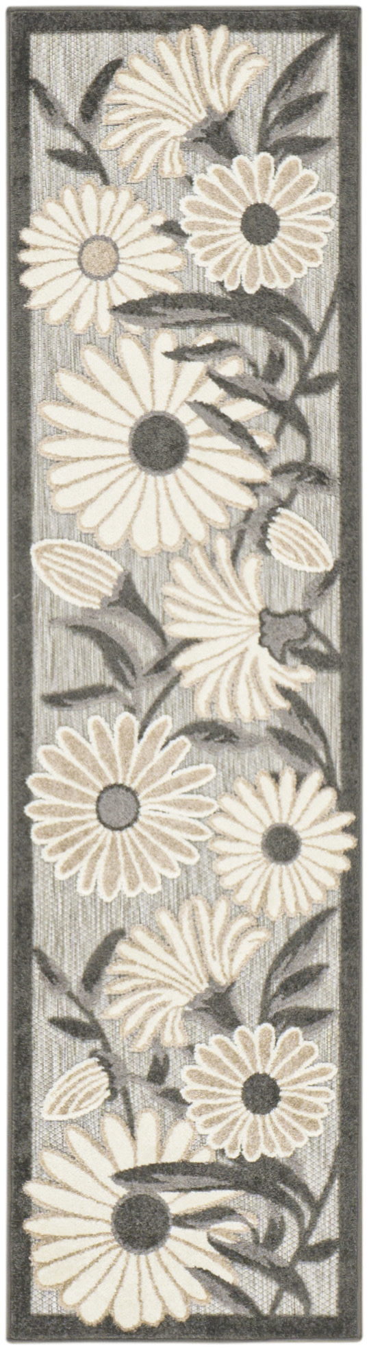 Nourison Aloha 2'3" x 12' Beige Contemporary Rug