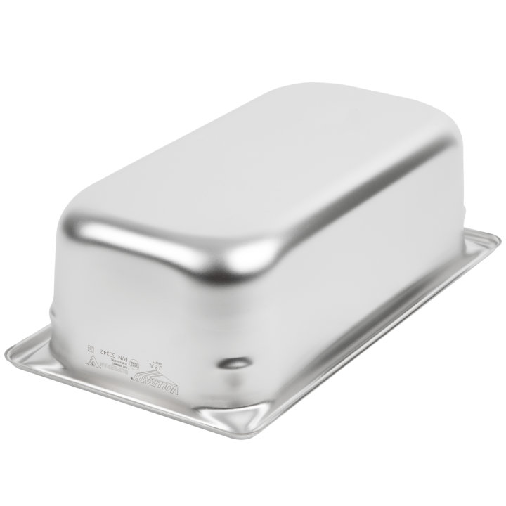 Third-size 4-inch-deep Super Pan V® stainless steel steam table pan