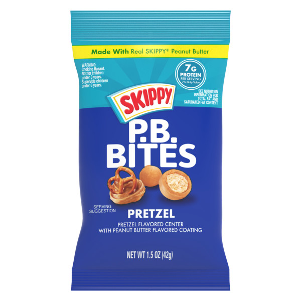 SKIPPY(r) P.B. Bites Pretzel, 1.5 oz Pouch . C1CB - Front Center Inner Pack (Hi Res)