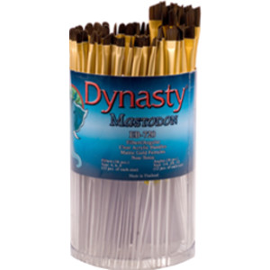 Mastodon Filbert and Angle Brush Canister, 72 Brushes