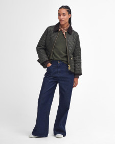 Beadnell Fitted Quilted Jacket Sage-Ancient