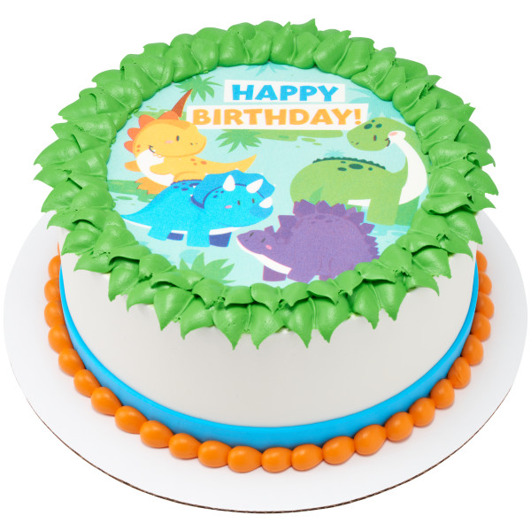 Happy Birthday Dino Edible Image®