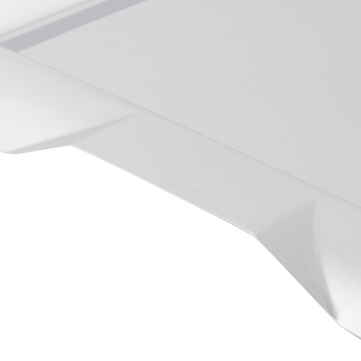 Large square stainless steel serving tray