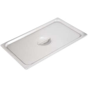 Carlisle, DuraPan™, Steam Table Hotel Pan Handled Cover Full-Size, Chrome