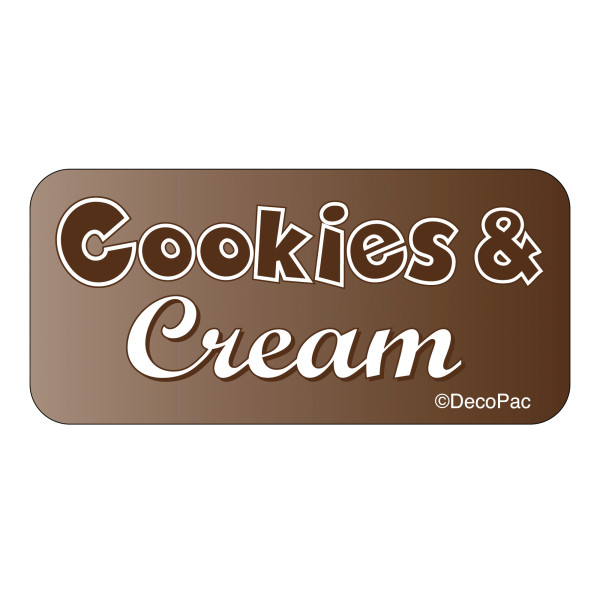 Cookies & Cream Label PhotoCake® Edible Image® Merchandising Label