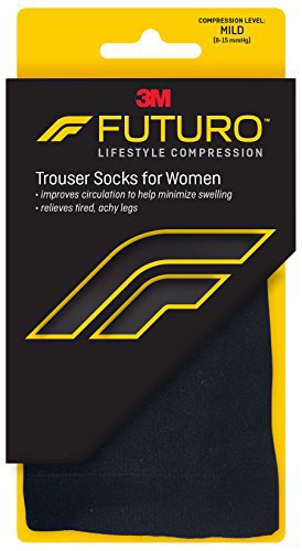 3M Futuro Energizing Trouser Socks for Women, Black, Large MK 1066565