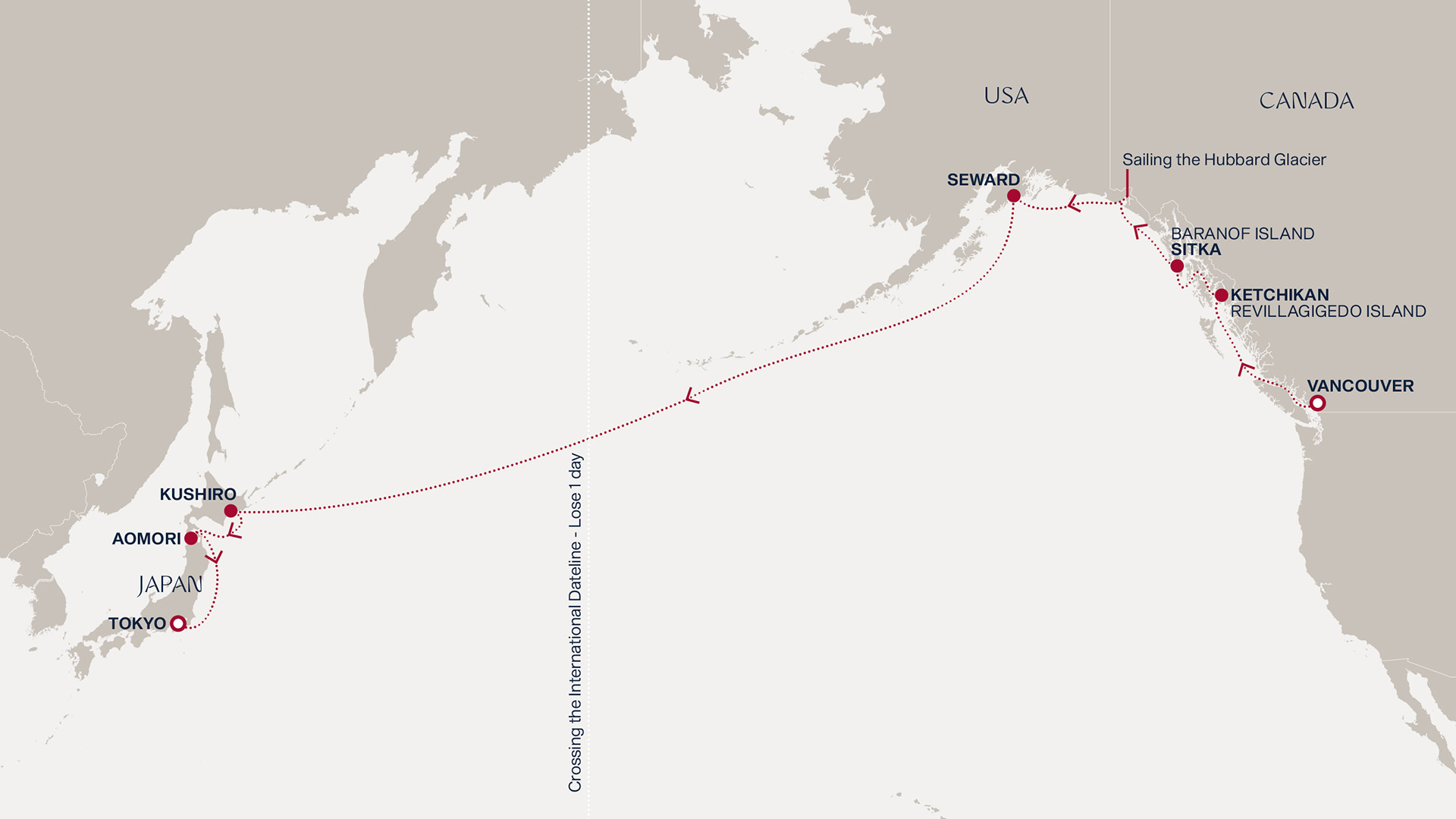 Itinerary map