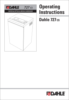 Dahle PowerTEC® 727 CS Shredder User Guide