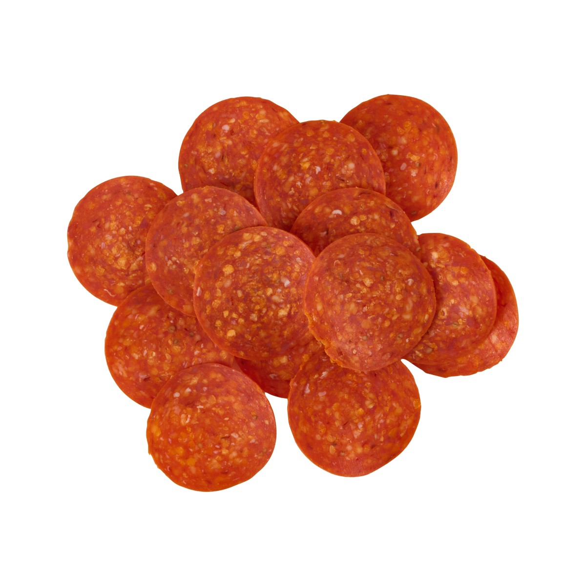 HORMEL(r) THE PERFORMANCE PEPPERONI(r) HOT CALABRIAN CHILI PEPPERONI, 16 slices per oz, 2/5 lb . C1C0 - Front Center Out of Package (Hi Res)