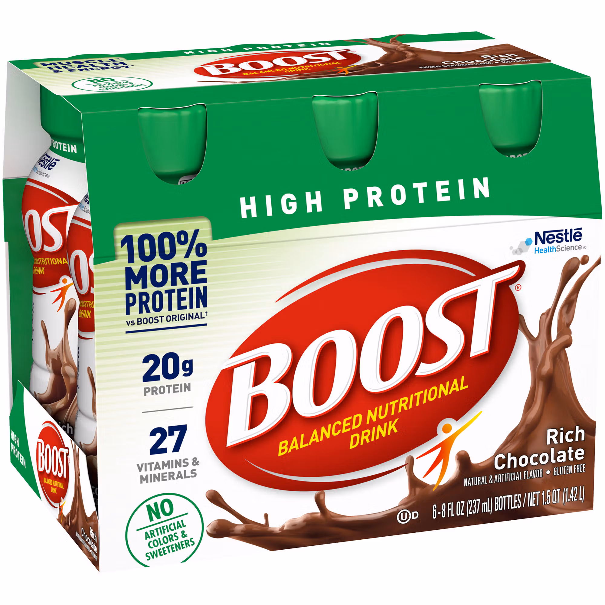 Boost® High Protein Chocolate Complete Nutritional Drink, 8-ounce bottle