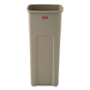 Rubbermaid Commercial, Untouchable®, 23gal, Resin, Beige, Square, Receptacle