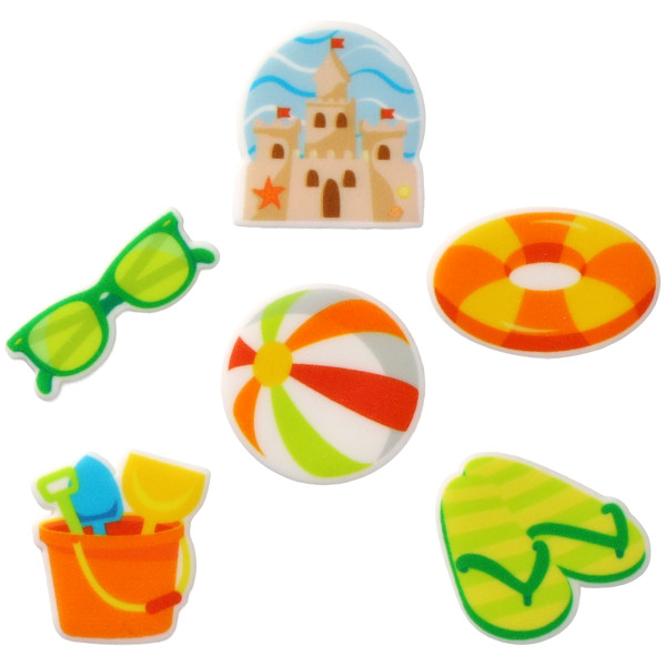 Fun in the Sun - Red 3 Free Sweet Décor® Edible Decorations