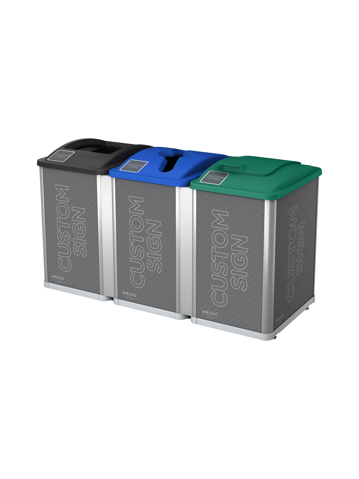 MOSAIC – Triple – Junior – Multi – Full-Mixed-Solid Lift – Silver-Black-Blue-Green