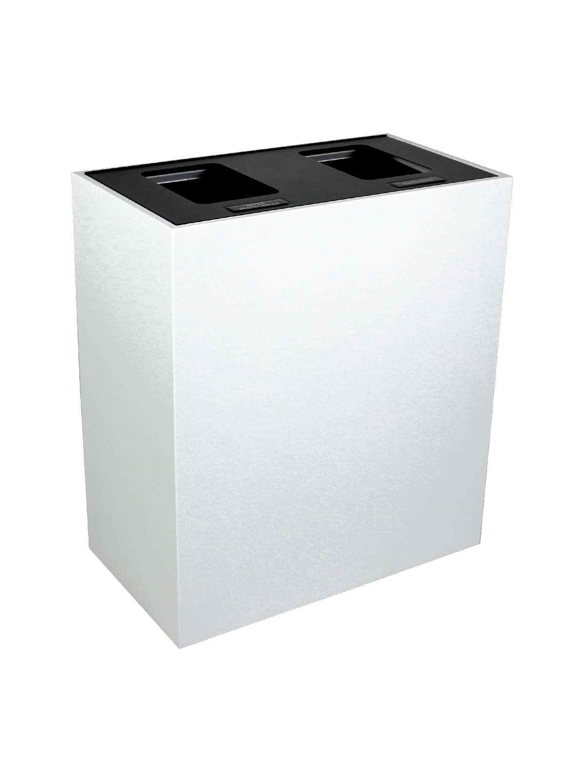 MEZZO – Double – Hl – Mixed Recyclables-Waste – Full – White-Black