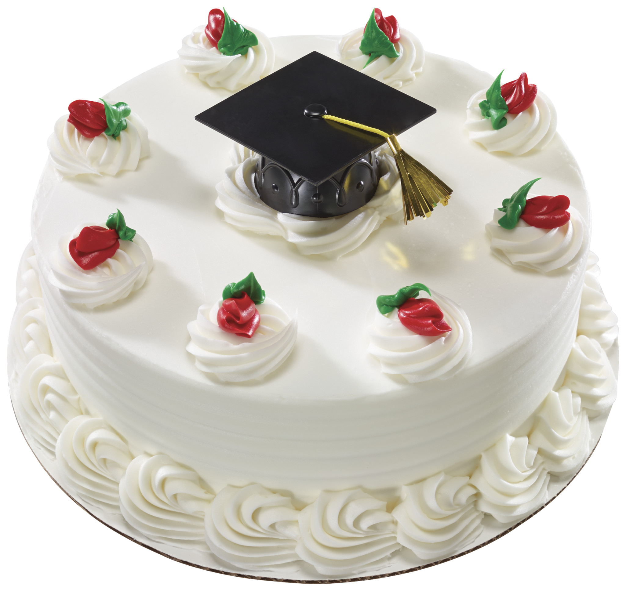 Graduation Large Black Grad Cap With Tassels Layon Cake - 12 Per Order - Cake And Candy Supply