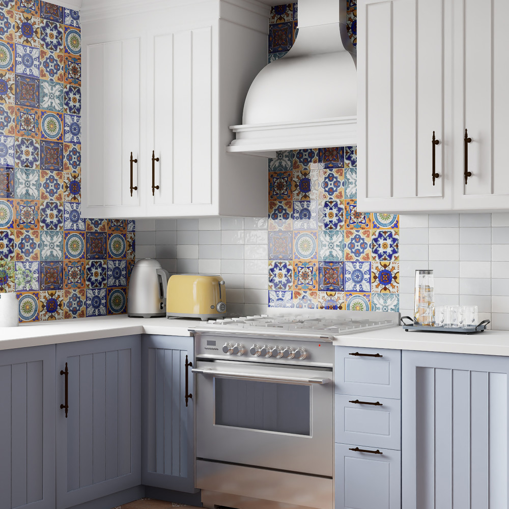 Provincial Deco Maceira 6 in. x 6 in. Porcelain Wall Tile