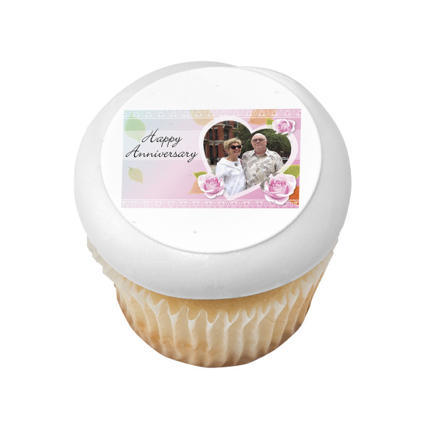 Anniversary Heart PhotoCake® Edible Image® Frame