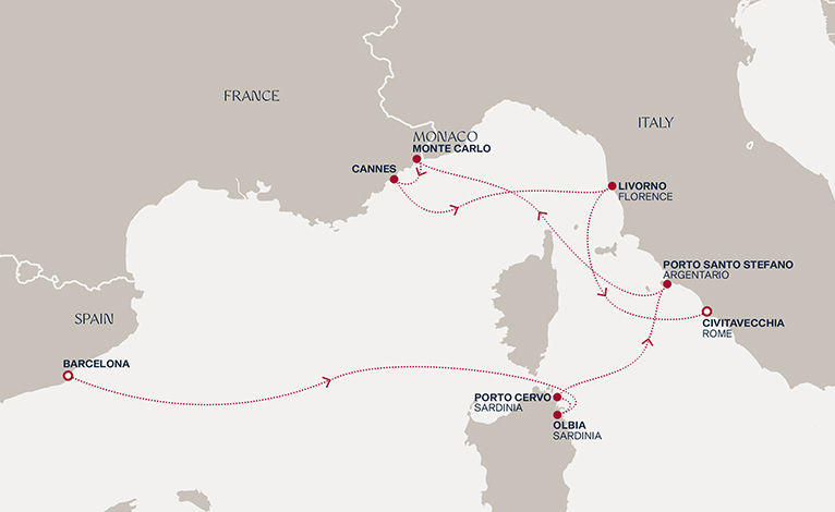 Itinerary map
