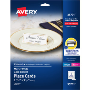 Printable Tent Cards, 1-7/16" x 3-3/4", 150 Pack