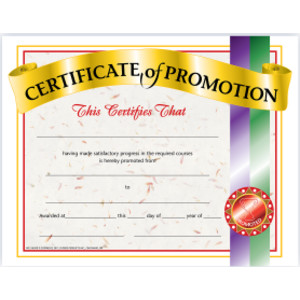 Certificate of Promotion, Pack of 30, 8.5" x 11"